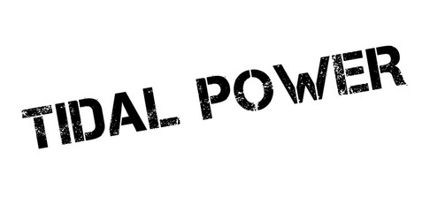 Tidal Power rubber stamp. Grunge design with dust scratches. Effects can be easily removed for a clean, crisp look. Color is easily changed.