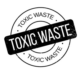 Toxic Waste rubber stamp. Grunge design with dust scratches. Effects can be easily removed for a clean, crisp look. Color is easily changed.