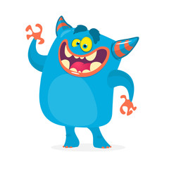 Cute cartoon troll character. Vector monster character for Halloween