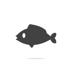 Fish icon vector isolated