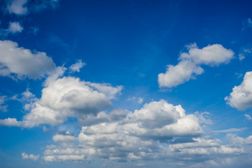 Naklejka na ściany i meble blue sky with clouds closeup.