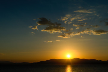 Fototapeta na wymiar sunset sea