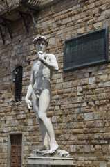Naklejka premium Statue of David by Michelangelo in Florence