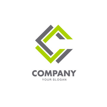 Vector logo design for business. C letter icon