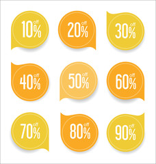 Modern offer sale tag isolated vector illustration collection