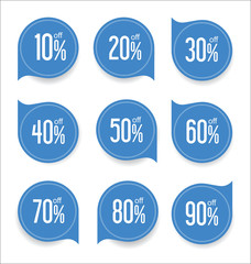 Modern offer sale tag isolated vector illustration collection