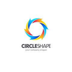 Vector logo design for business. Circle shape