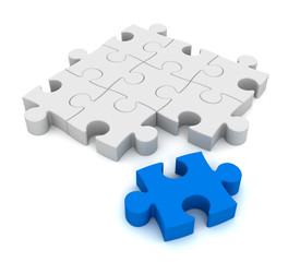 puzzle concept  3d illustration