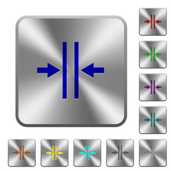 Adjust text column gutter rounded square steel buttons