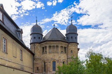 Fototapeta na wymiar The Catholic monastery Pfaffen-Schwabenheim near Bad Kreuznach in Rhine-Hesse, Germany