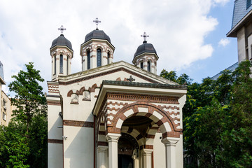 Fototapeta na wymiar Traditional Cathedral building in Bucharest, Romanian