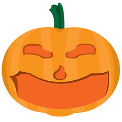Obraz premium Isolated halloween pumpkin on a white background, vector illustration