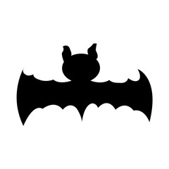 Isolated bat silhouette on a white background, vector illustration