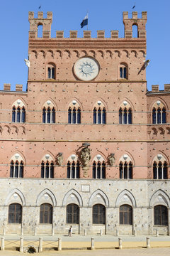 Detail of the town hall at Siena