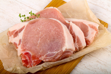 Fototapeta premium Raw pork steak