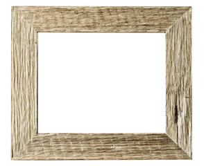 Frame wood vintage style : isolated on white background.