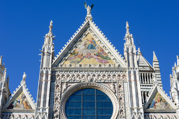 Fototapeta premium Detail of the cathedral at Siena