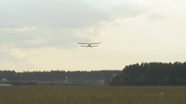 The plane is taking off