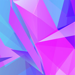 Vector abstract violet geometric triangular background.