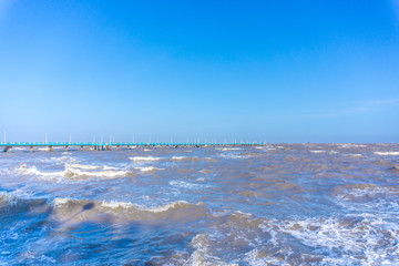 Landscape of pier beach