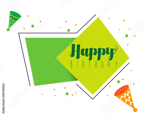 happy birthday shape banner design stock image and royalty free