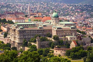 Fototapeta na wymiar Buda Castle from elevated view