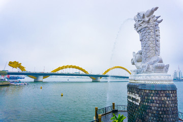 Dragon fish statue in Da Nang