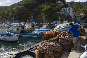 Amalfi Coast; Cetara, a fishermen village near Vietri.