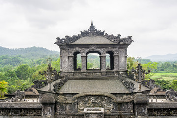 Naklejka premium Extorior of Khai Dinh tomb in Hue Vietnam