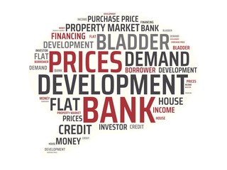 DEVELOPMENT - image with words associated with the topic PROPERTY BUBBLE, word, image, illustration