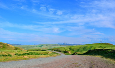 Kazakh steppe, old Taldykorgan road