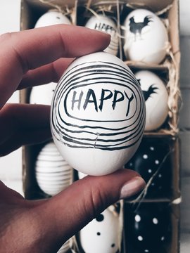 Handmade easter eggs