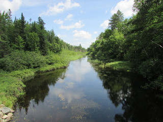 Near the headwaters of the Wisconsin River at US Route 45