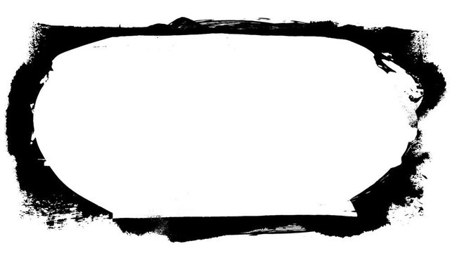 Grunge brush strokes. Abstract hand - painted element. Underline and border design. Seamless looping background. 4K
