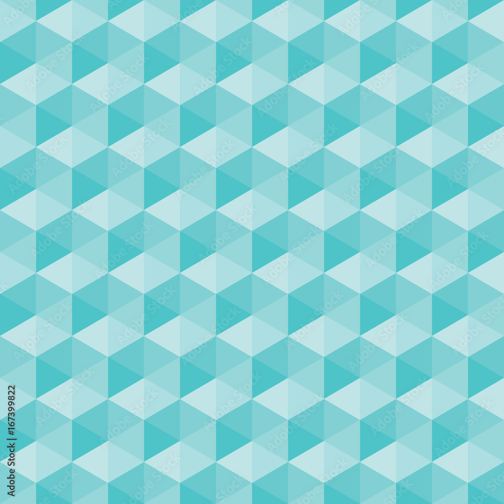 Poster blue, cyan triangle, pattern. seamless vector design. abstract background