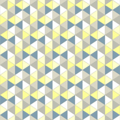 Grey yellow triangle, pattern. Seamless vector design. Abstract background