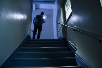 Security Guard With Flashlight