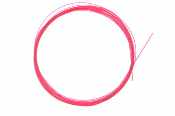 Optical fiber isolated on white background