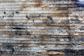 White scorched wooden wall