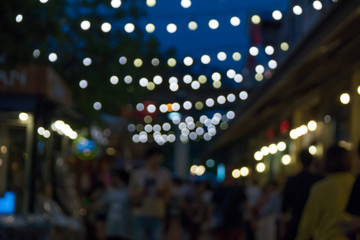 Obraz na płótnie Canvas Blur night market and people for background etc.