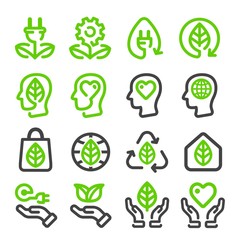 ecology,energy renewable line icon