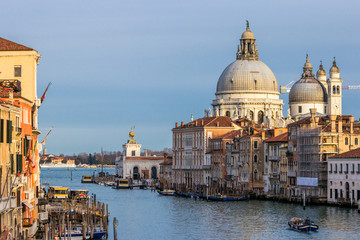 Fototapeta na wymiar Grand canal Basilica Venice Italy