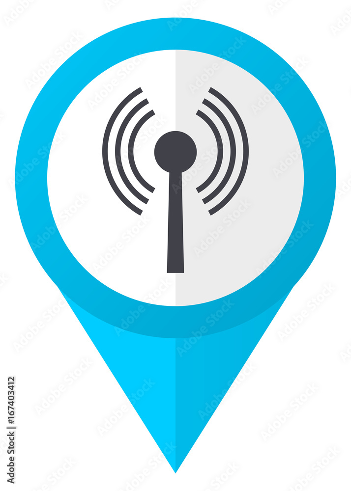 Poster wifi blue pointer icon