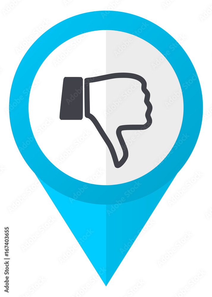 Poster dislike blue pointer icon
