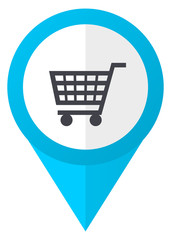 Cart blue pointer icon