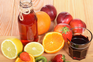 Home-made cherry juice