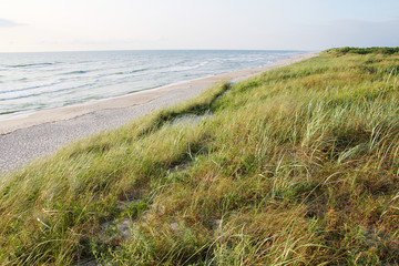 Fototapeta na wymiar Beach landscape sea nordsee ostsee