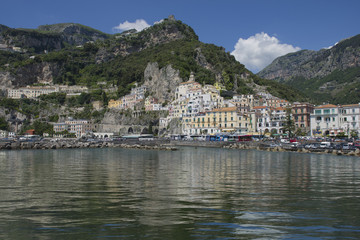 Italy, Amalfi coast; the town of Amalfi.