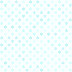 Cyan flower pattern. Seamless vector