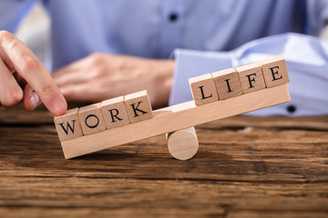 Person Showing Misbalance Between Work And Life